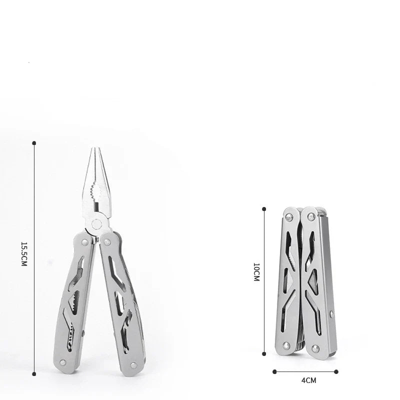 14-In-1 Multitool Pliers Premium Portable Safety Locking Pocket Knife Apply to Survival Camping Gifts for Dad Husband Boyfriend