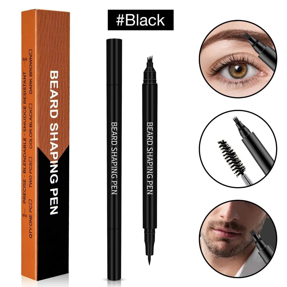 Beard Pen Barber Pencil Facial Hair Styling Eyebrow Tool Mustache Repair Waterproof Coloring Tools Men Cosmetics Beard Filler