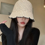 Summer Straw Hats for Women Foldable Outdoor Gorro 2022 Sunshade Hollowed Panama Hat Beach Caps Fashion Elegante Cap Girls Cap