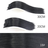 AZQUEEN Synthetic 20cm/30cm Invisible Straight Pads Clip In One Piece Hair Extension Top Side Cover Fluffy Hairpiece For Women