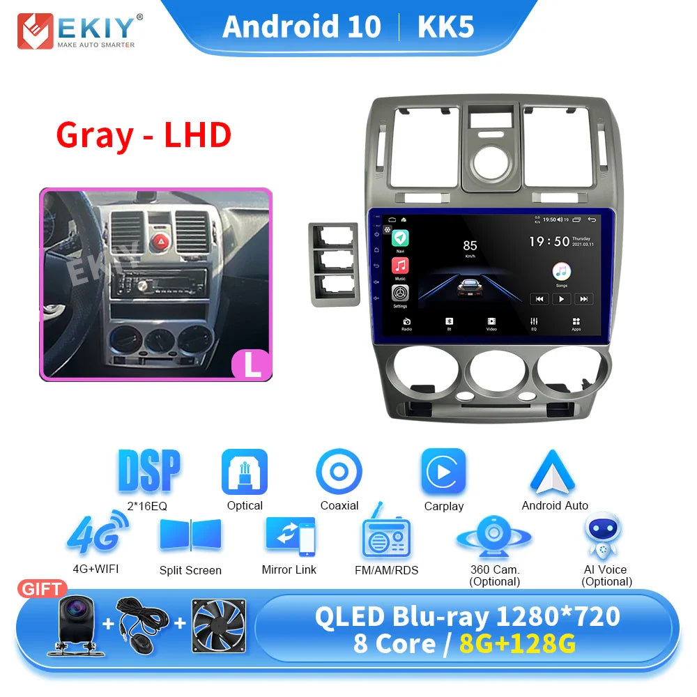 EKIY KK5 Android Radio For Hyundai Getz Multimedia Screen 2002-2011 Car Intelligent Systems Carplay GPS 2din Stereo Receiver 4G