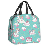 Unicorn Rainbow Insulated Lunch Tote Bag For Shooting Star And Magic Wand Thermal Cooler Food Lunch Box Work School Travel