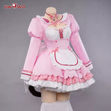 UWOWO Chocola Cosplay Maid Dress Vol.4 Costume Chocolaa/Vanillaa Cute Pink Dress Girl Outfits Halloween Costumes