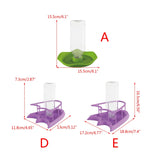 Reptile Water Drinker Feeder Water Dispenser Bottle Aquarium Ornament Terrarium Dish for Turtle Food and Water Bowl with Fence