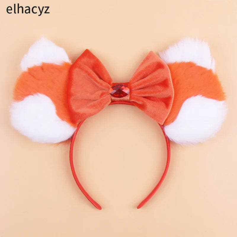 10Pcs/Lot New Colors Mouse Ears Headband Women Festival Party Cosplay Hairband Girls Gift Kids DIY Hair Accessories Wholesale