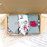 Viola Design 7 PCS Gift Box Cotton Sock Tie Sets Clip Pin Cufflinks Hanky Solid Floral Men Wedding Party Daily Cravat Accessory