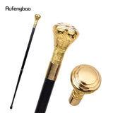 Golden Luxury Octagon Handle Walking Stick with Hidden Plate Self Defense Fashion Cane Plate Cosplay Crosier Stick 93cm