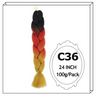 24Inch Synthetic Long Jumbo Ombre Braiding Hair For Women Colorful Braids 100g Rainbow Hair Gray Black Orange Red Yellow Blue