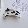 Cartoon Dalmatian Dog Shape Animal Hair Claw For Girls Big Size Acetate Claw Clip With Crystal Women Popular Hair Catches