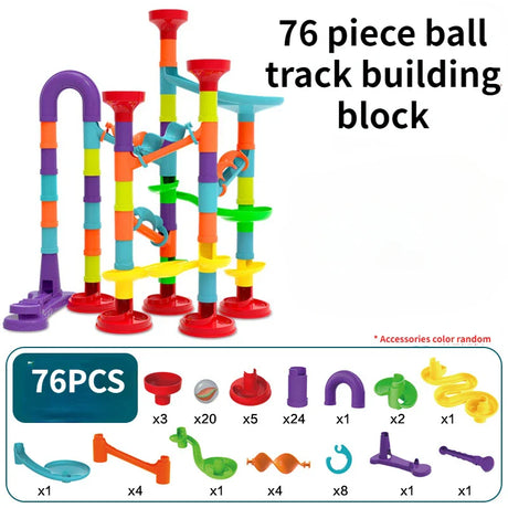 Marble Run Building Blocks Marbles Slide Toys For Children DIY Assemble Creativity Constructor Educational Toys Children Gift