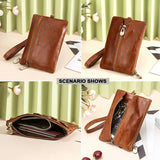 CONTACT'S Clutch Wallets for Women Genuine Leather Key Chains Card Holders Casual Women's Purses Female Bags Handbags Coin Purse