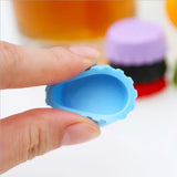 6pcs/12pcs Candy Colors Silicagel Beer Bottle Caps Bar  Home Brewing & Wine Making Barware Kitchen Dining Garden