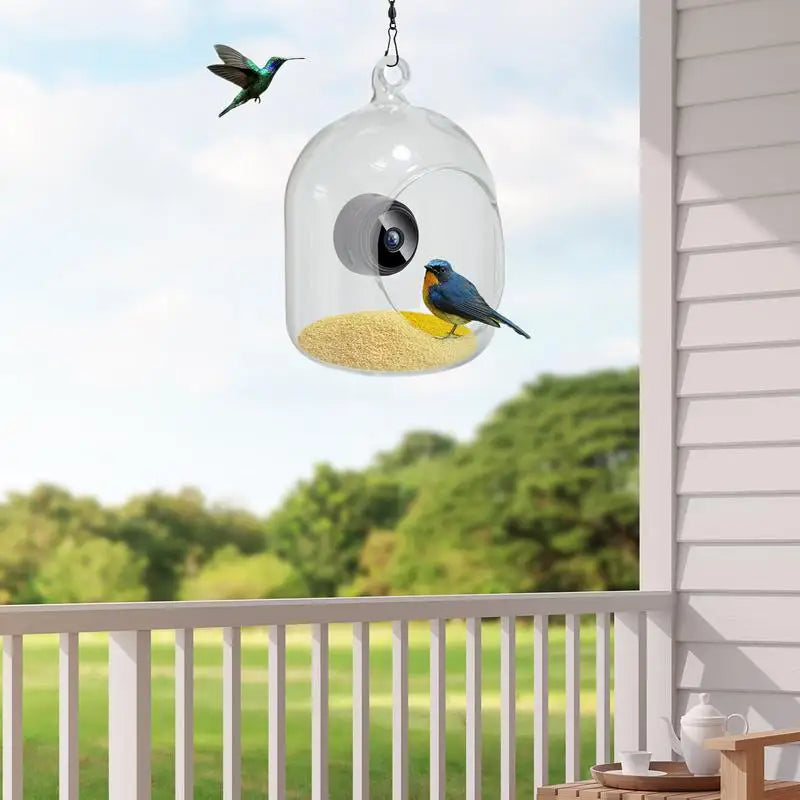 Bird Feeder With Camera Night Vision Camera IP66 Waterproof Real Bird Specie Feeder Solar Smart Bird Feeding & Watering Supplies