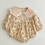 Baby Girls Clothing Autumn Spring Infant Baby Girls Jumpsuit Long Sleeve Cotton Embroidery Newborn Baby Girls Bodysuits