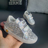 New Fashion Designer Girls Sneakers Kids Flat Running Shoes Toddler Super Star Glitter Sequin Low-top Casual Leather Board-shoe