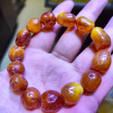 Natural Raw Amber Bracelet Men Women Healing Gemstone Fine Jewelry Genuine Baltic Ambers Tumbled Stone Bracelets Bangles