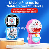 Kawaii Bandai Doraemon Action Toy Figures Model Mobile Phone Cartoon Cute Student Mobile Phone Girl Gift Animation Derivatives