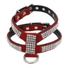 Dog Collar Adjustable Pet Products pet Necklace Dog Harness Leash Quick Release Bling RhinestonePU Leather