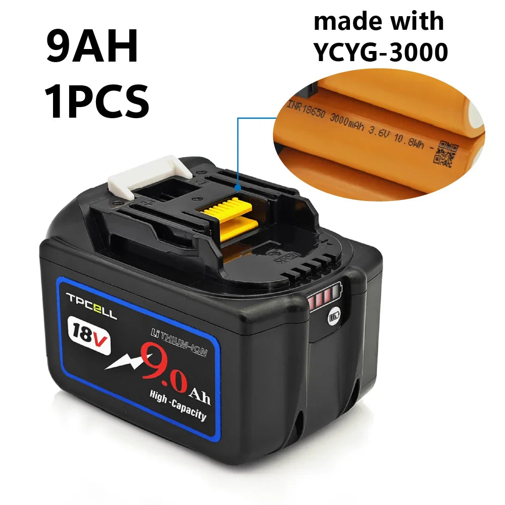 BL1860 6AH For Makita 18V Battery Power Tools Li-ion Replacement LXT BL1850 BL1840 for 18 V Screwdriver with BMS TPCELL 18V