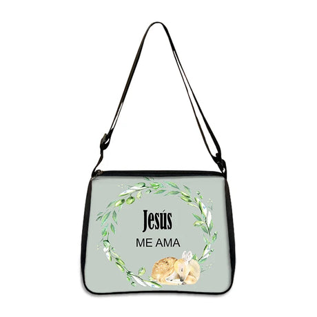 Christian Gift Bible Verse in Spanish Crossbody Bag Con Dios Todo Es Posible Messenger Bags Shoulder Bag Casual Handbag