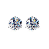 Gica Gema Premium 0.5-1ct Moissanite Diamond Stud Earrings For Women Top Quality S925 Sterling Silver Sparkling Wedding Jewelry