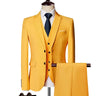 Blazers Set Suits for Men(Jacket + Vest + Pants)three Piece Set Solid Business Casual Slim Fit Formal Dress Groom Tuxedo Wedding