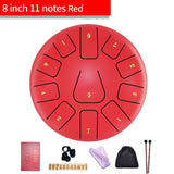 Steel Tongue Drum 8 Inch / 6 Inch 11 Notes Handpan Drum Drumstick Mallet Finger Percussion Tongue Tambourine for Meditation Yoga