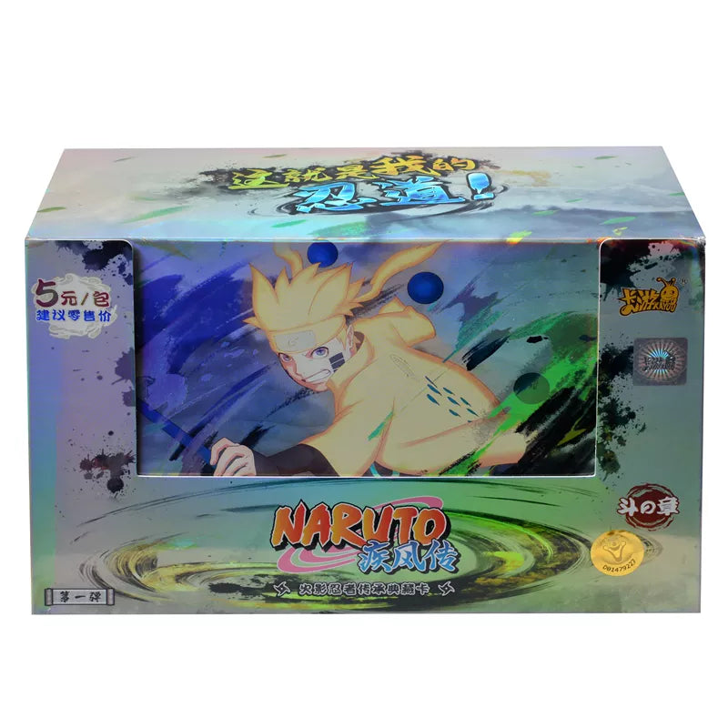 KAYOU Original Naruto Cards Uzumaki Sasuke Ninja Game Collection Rare Cards Box Flash Cards Toys For Children Christmas Gift