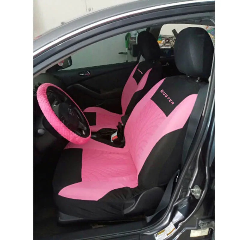 Duster Print Seat Cover Universal Fashion Track Embossed Shape Full Set of Car Interior Accessories Car Car Seat Cover