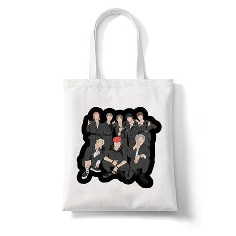 ATEEZ Say My Name Kpop Korean Style Cartoon Women Shopping Bags Girls Fashion Casual Pacakge Hand Bag Female Shoulder Bag