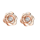 Rose Gold Hoop Earrings For Women 925 Silver Original Pave CZ Heart Ciecle Star Moon U Shape Earrings Luxury Wedding Jewelry