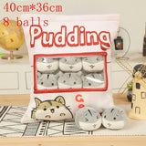 New Kawaii Animal Balls Pudding Candy Bag Pillow Plush Stuffed Mini Doll of Donut Boba Milk Tea Bat Newt Cat Nap Plushie