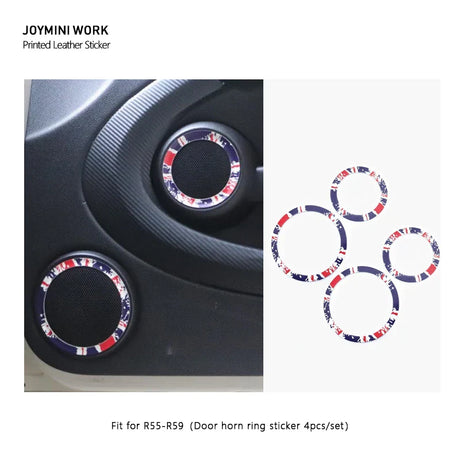 Car Speaker Cover Trim Sticker Door Horn Decoration Ring For MINI COOPER R55 R56 R57 R58 R59 Decorative Stickers Accessories