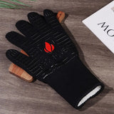 1Pc Fire Heat Glove Heat insulation Fire-resistant Glove Coal Stove Fireplaces Log Burner Stoves Safety Glove Hand Protection