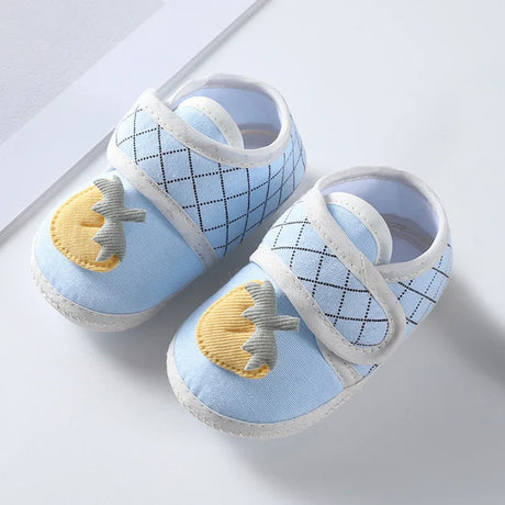 Newborn Baby Boy Girls Shoes Spring Autumn Lovely Floral Embroidery Anti-Slip Sneaker Crib Shoes Soft Cotton Cute First Walkers