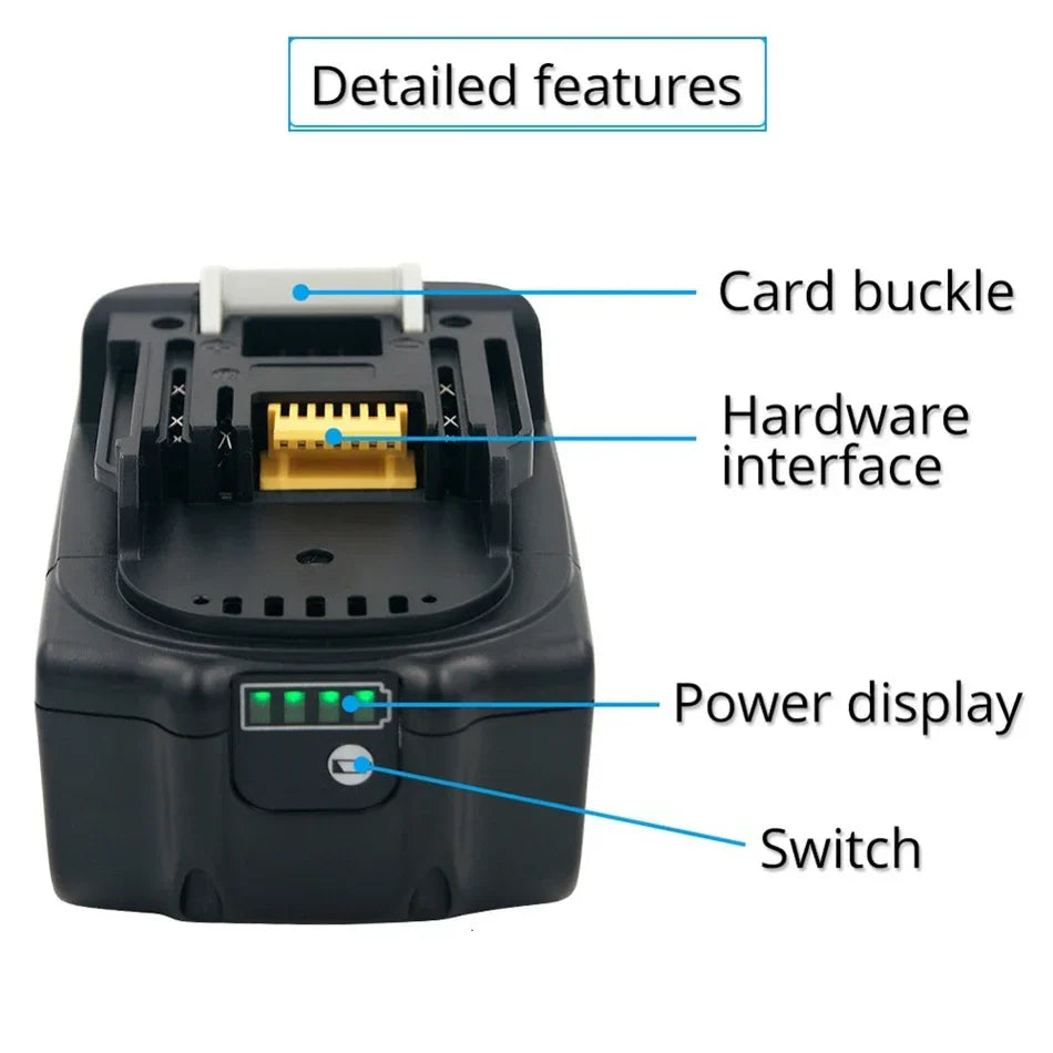 for Makita 18V 6000mAh Rechargeable Power Tools Battery 18V makita with LED Li-ion Replacement LXT BL1860B BL1860 BL1850 Charger