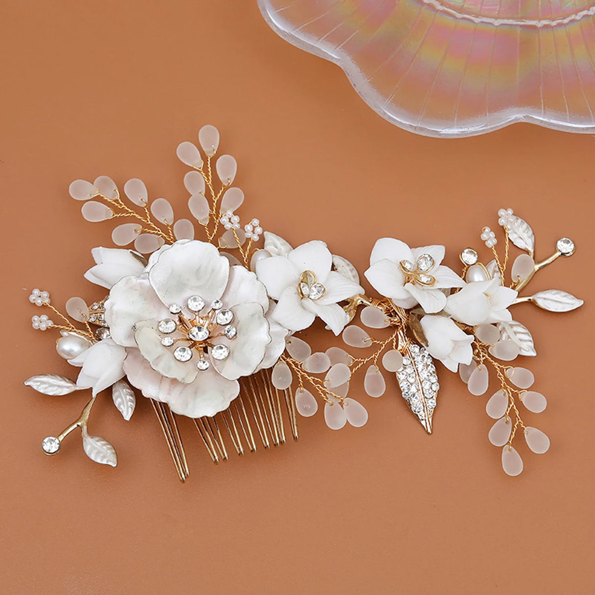 Flower Wedding Hair Accessories Hairband Bride Tiaras For Women Birthday Party Metal Flower Headband Elegant Crowns Hair Jewelry