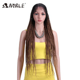 Noble 13X7 Lace Front Braided Wigs Synthetic Lace Front Wig 34 Inch Braided Hair Wig For Wome Lace Wig Synthetic Wig Braids