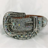 Rhinestone Belts for Women Luxury Diamond Strap Cowgirl Cowboy Bling Crystal Pin Buckle Studded Mens Belts