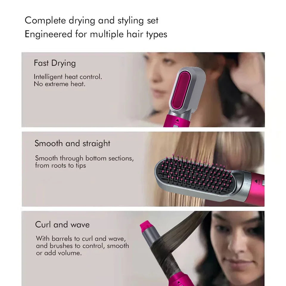 2024 New 5 in 1 Hair Dryer Beauty Personal Care Hot Comb Set Professional Curling Hair Straightener Styling For Dyson Airwrap