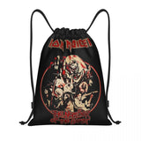 Heavy Metal Maidens Pirate Iron Drawstring Backpack Women Men Sport Gym Sackpack Foldable Training Bag Sack