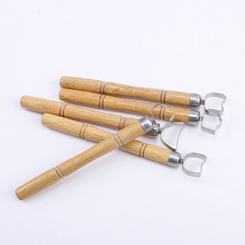 5 Pcs/set Pottery Handle Shaping Tools Tea Cup Water Glass Handle Carving Scraper DIY Ceramic Pot Shaping Crafting Tools