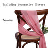 6PCS RUST Chiffon Chair Sashes 30 x 270cm Wedding Aisle Decoration for Weddings Christmas Baby Shower Birthday Party Decorations