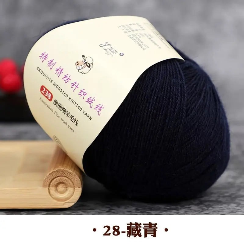 50g 100% Merino Wool Yarn Thin Yarn Soft Anti-pilling Eco-friendly High Quality for Hand Knitting Wool Crochet Knitting