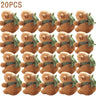 1-20PCS Cartoon Capybara Pendant Plush Toy Doll Bag Hanging Ornament Cute Kapila Keychain Doll Desktop Doll Ornament Car Pendant