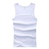 Men Muscle Vests Cotton Underwear Sleeveless Slim Tank Top Vest Undershirts Gymclothing Bodybuilding Tank Tops Slash Neck