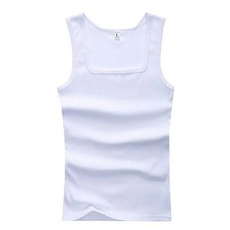 Men Muscle Vests Cotton Underwear Sleeveless Slim Tank Top Vest Undershirts Gymclothing Bodybuilding Tank Tops Slash Neck