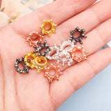 10PCS 4 Colors Rhinestone Insert Big Hole Crown Bead Loose Spacer For Jewelry Making DIY Bracelet Accessories Wholesale Supplies