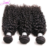 Brazilian Remy Kinky Curly Human Hair Bundles With Closure HD Lace Transparent 4x4 Lace Closure and Weave Bundle 12A Soft Hair