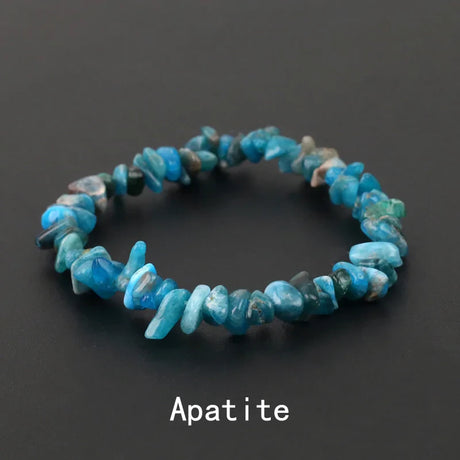 Natural Crystal Gemstone Irregular Energy Stone Bracelet Beads Chips Jewelry Amethys Aquamarine Rose Quartz Bracelets for Women